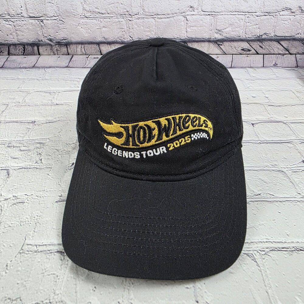 2025 Hot Wheels Legends Tour Hat Cap Adult Adjustable Black 100% Cotton